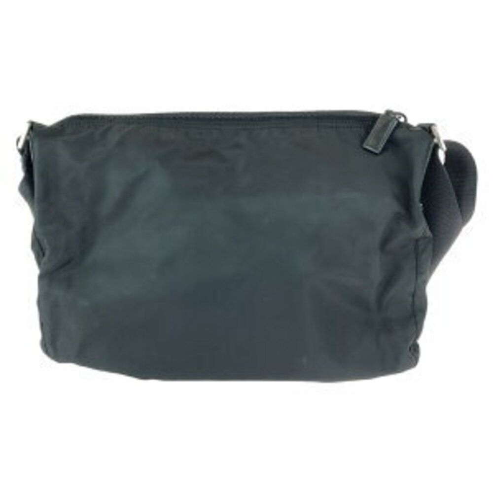 Prada Black Logo Tessuto Bag Nylon Plate Shoulder Triangle